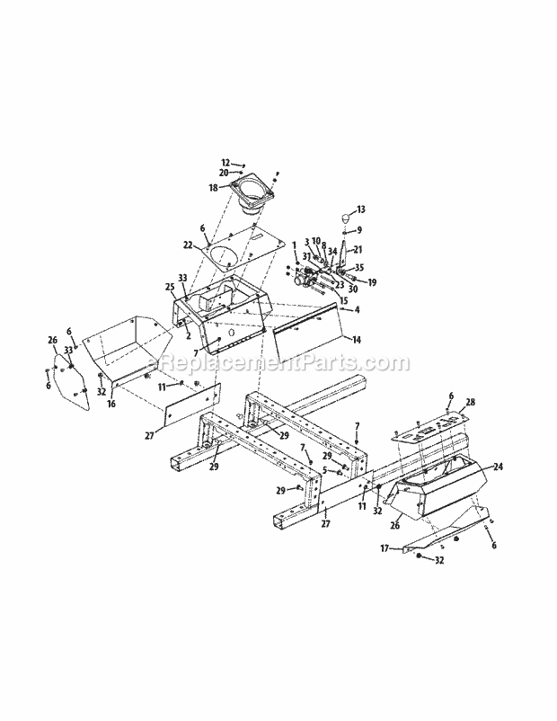 Control Group Diagram and Parts List for S6032-D 53AY8DU6050 Cub Cadet Sprayer